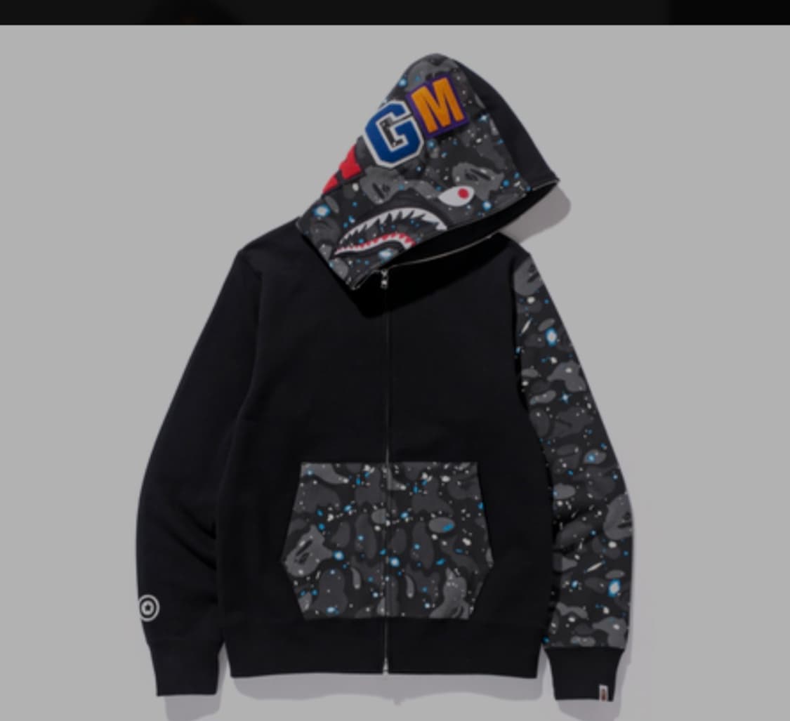 베이프 스페이스 카모 샤크후드 xl 새상품 유일매물 상품이미지1