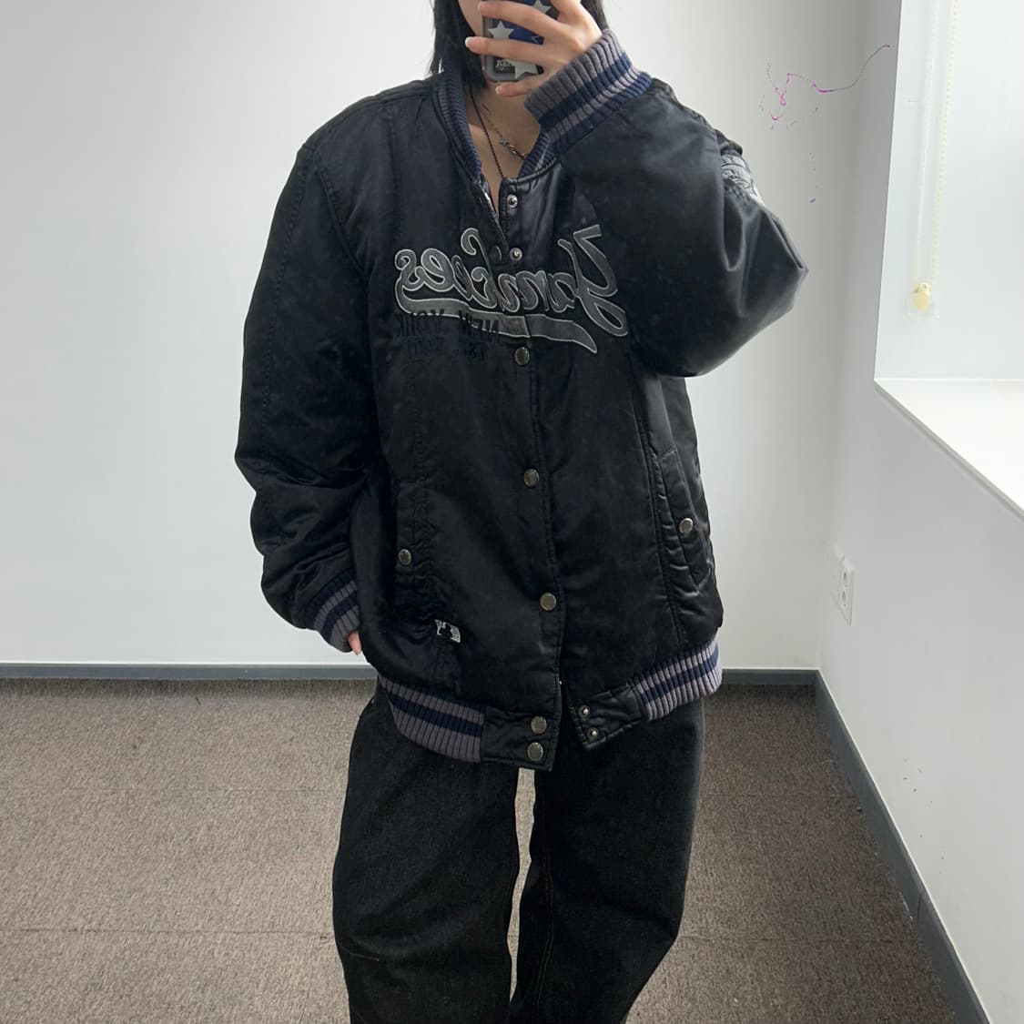 Mlb 엠엘비 양키스 뉴욕 블랙 야구점퍼 상품이미지1