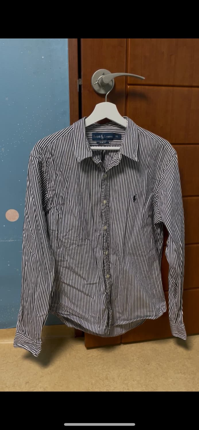 폴로 랄프로렌 스트라이프 슬림핏 셔츠 상품이미지1