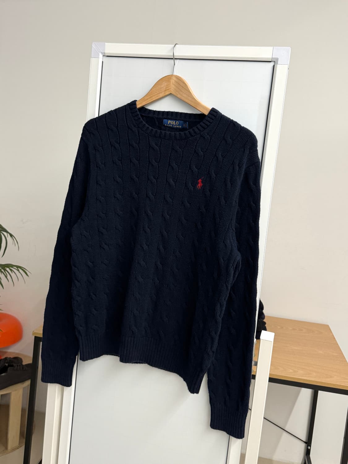 폴로 네이비 케이블니트 상품이미지2
