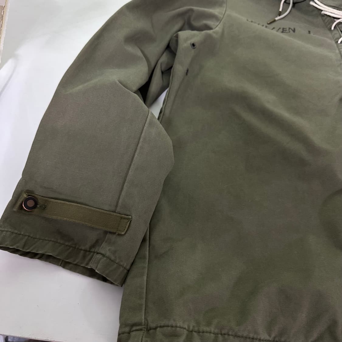 M-L 빈티지 UNCLE FU 카키 로브넥 USN 유틸리티후드 상품이미지4