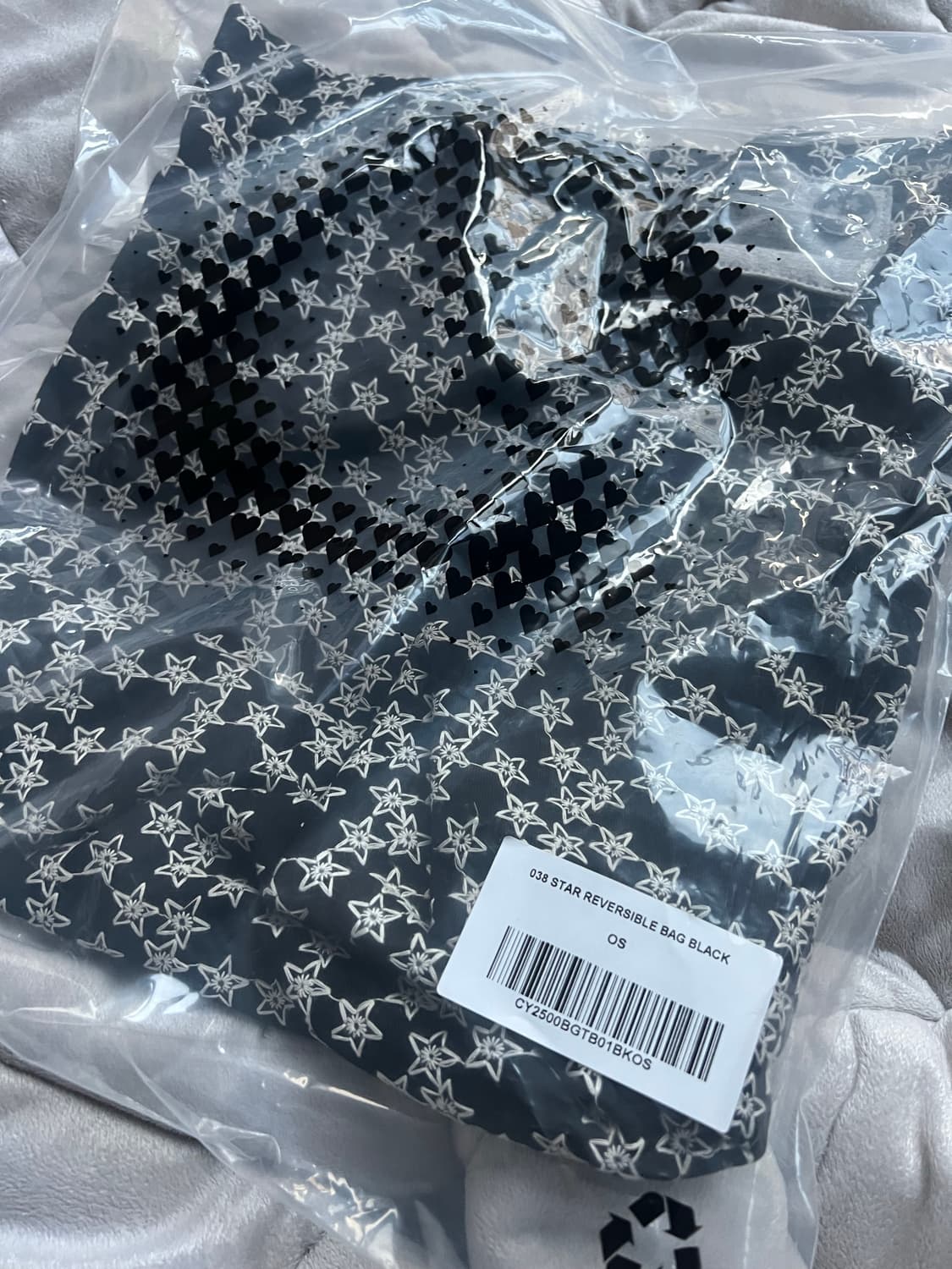 (새상품) 코이세이오 038 스타 리버시블 에코백 블랙 상품이미지2