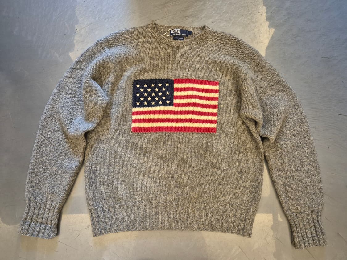 90s 폴로랄프로렌 성조기 램스울 스웨터 상품이미지1