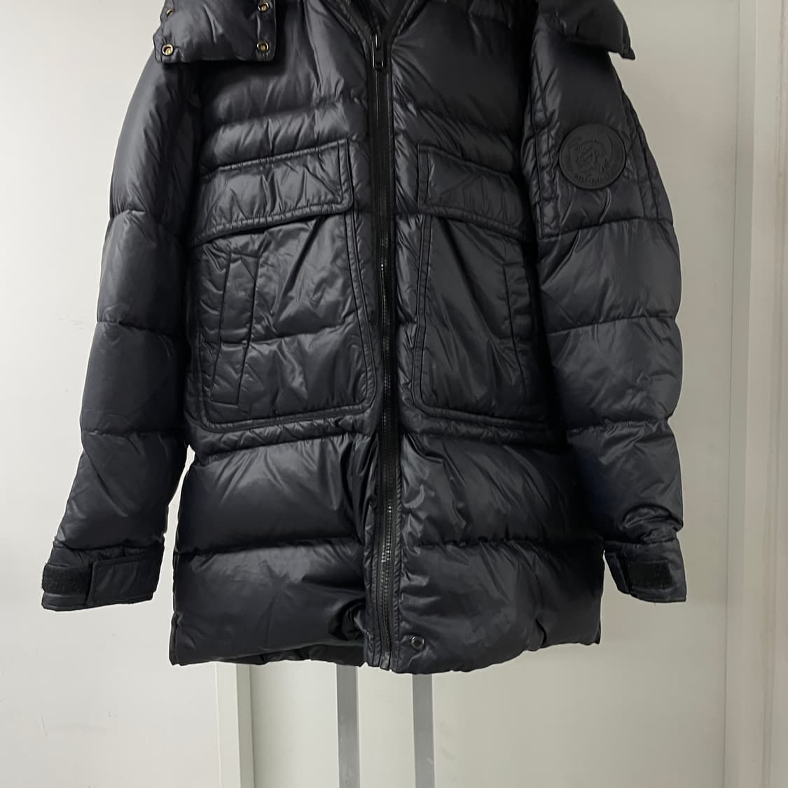 디젤 롱 패딩 블랙 S 상품이미지3