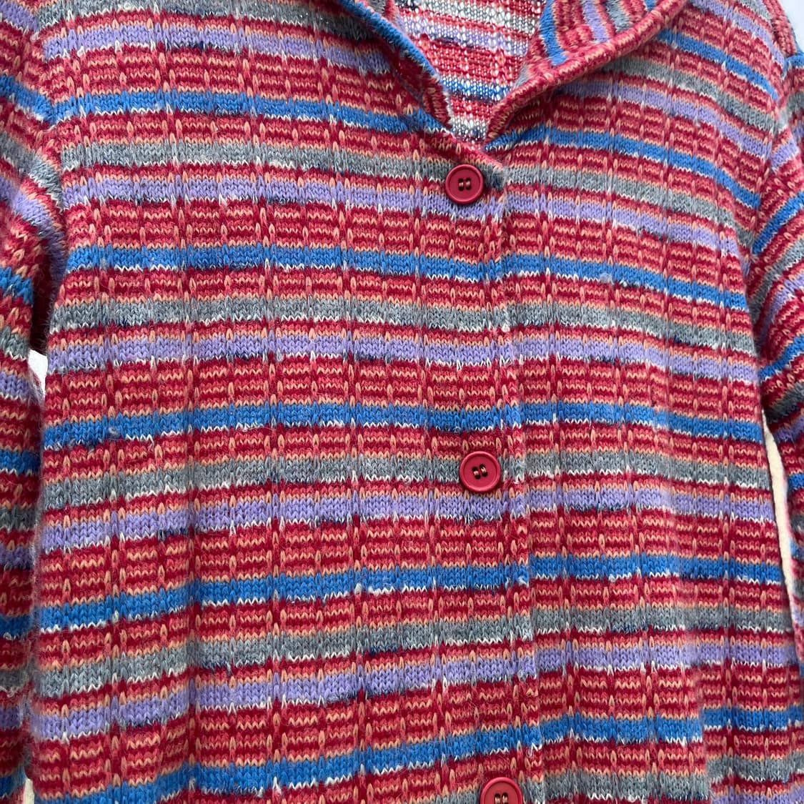 Multicolor Striped shawl collar cardigan 상품이미지3