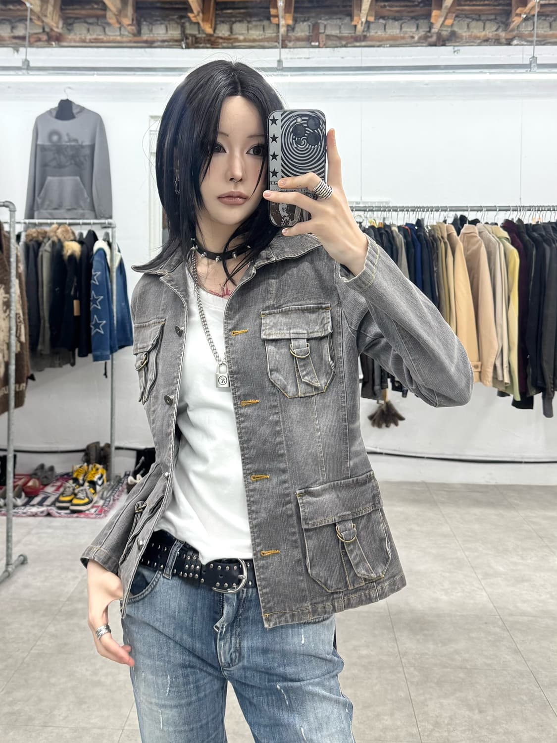 JPN 멀티 포켓 데님 자켓 상품이미지1