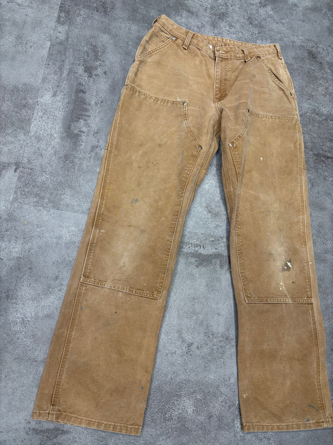 00s 칼하트 브라운 더블니 워크 팬츠 brn 상품이미지2