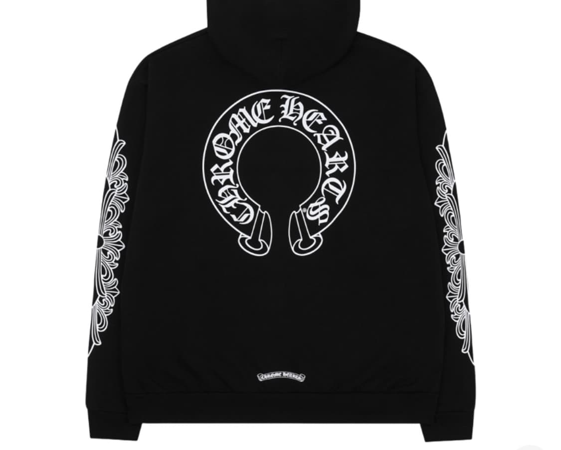 크롬하츠 홀스슈 플로랄 플리스 후드집업 사이즈 L 상품이미지1