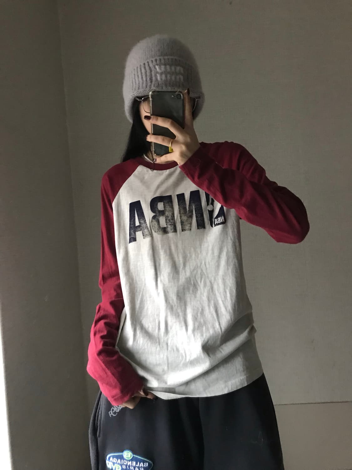 NBA 버건디 나그랑 롱슬리브 상품이미지1