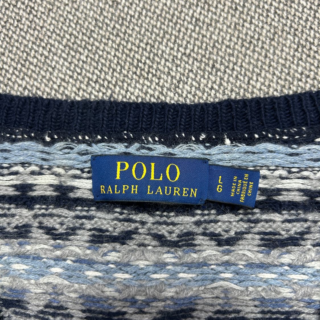 폴로 캐시미어 혼방 페이어일 니트 베스트(L) 상품이미지2