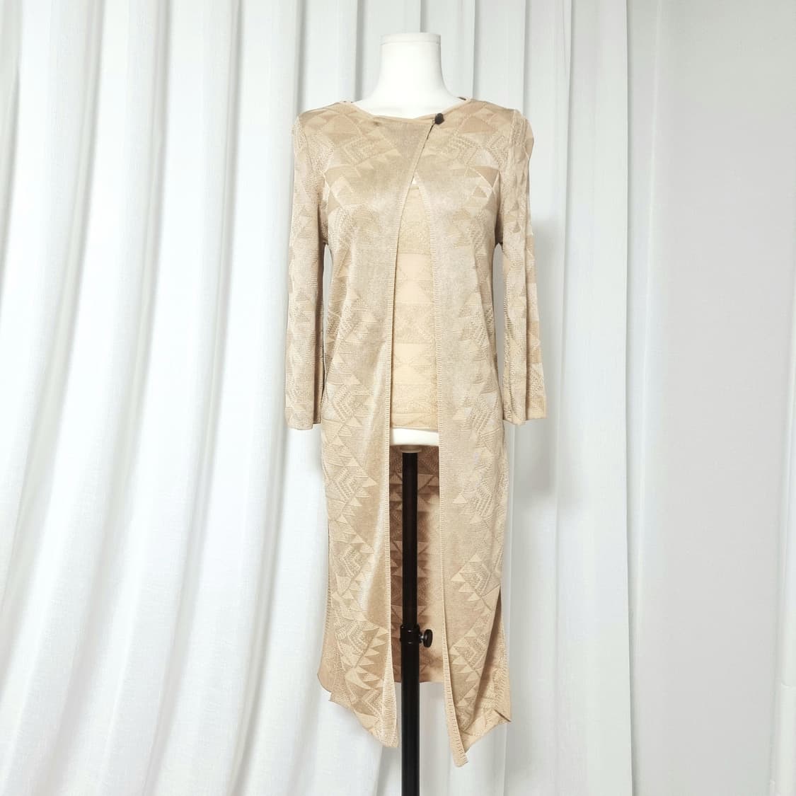 살바토레 페라가모 가디건 슬리브리스 탑 셋업 투피스 (4455) 상태최상 상품이미지1