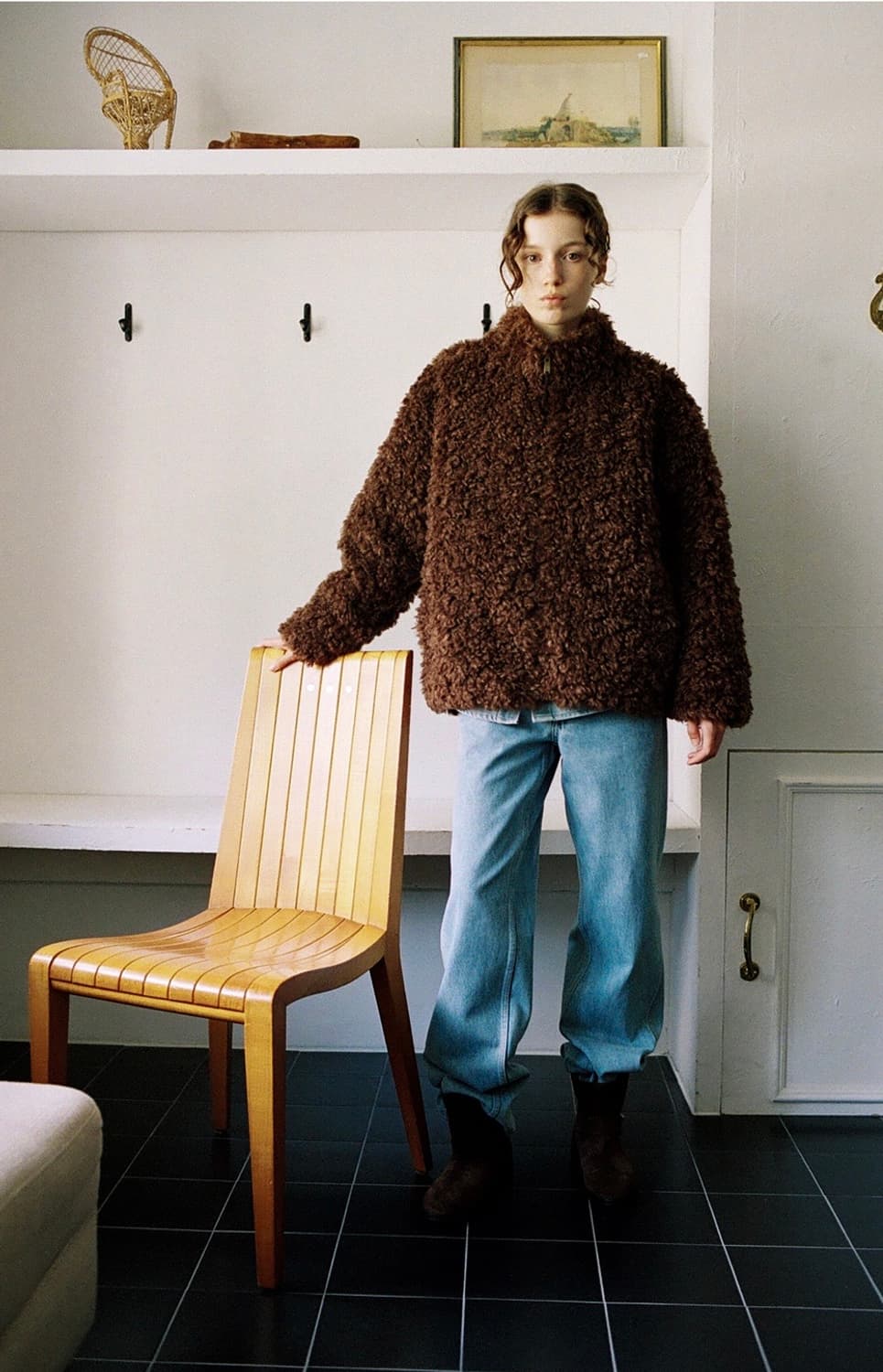 And you 앤유 하이넥 퍼자켓 (초콜릿) 상품이미지2