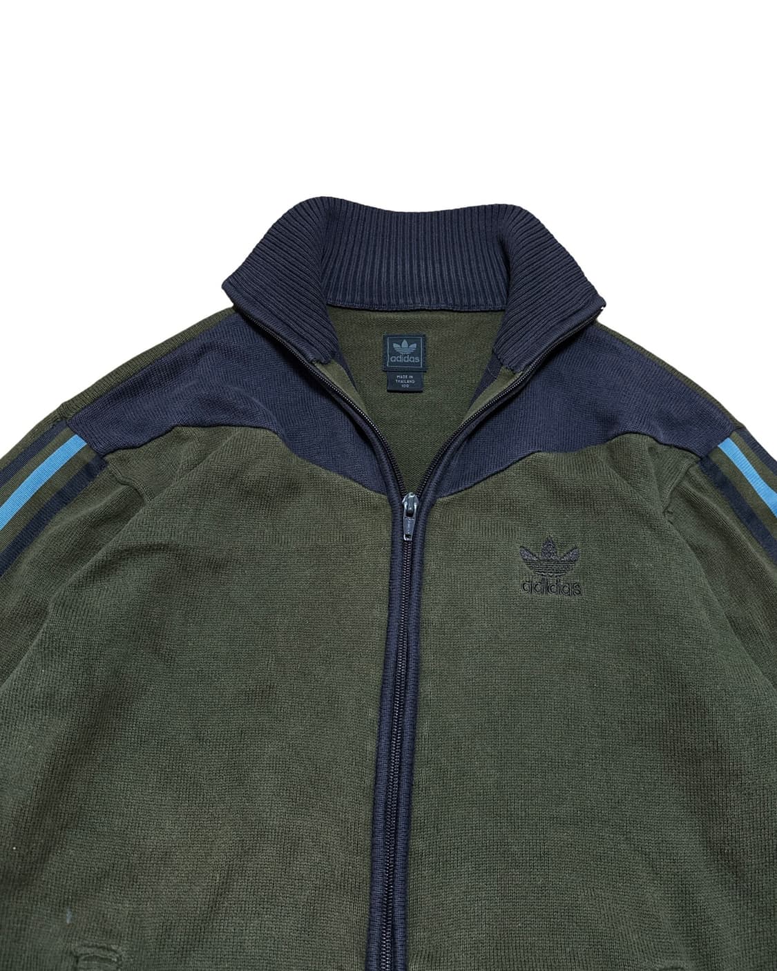 아디다스 트레포일 카키 니트집업 상품이미지3