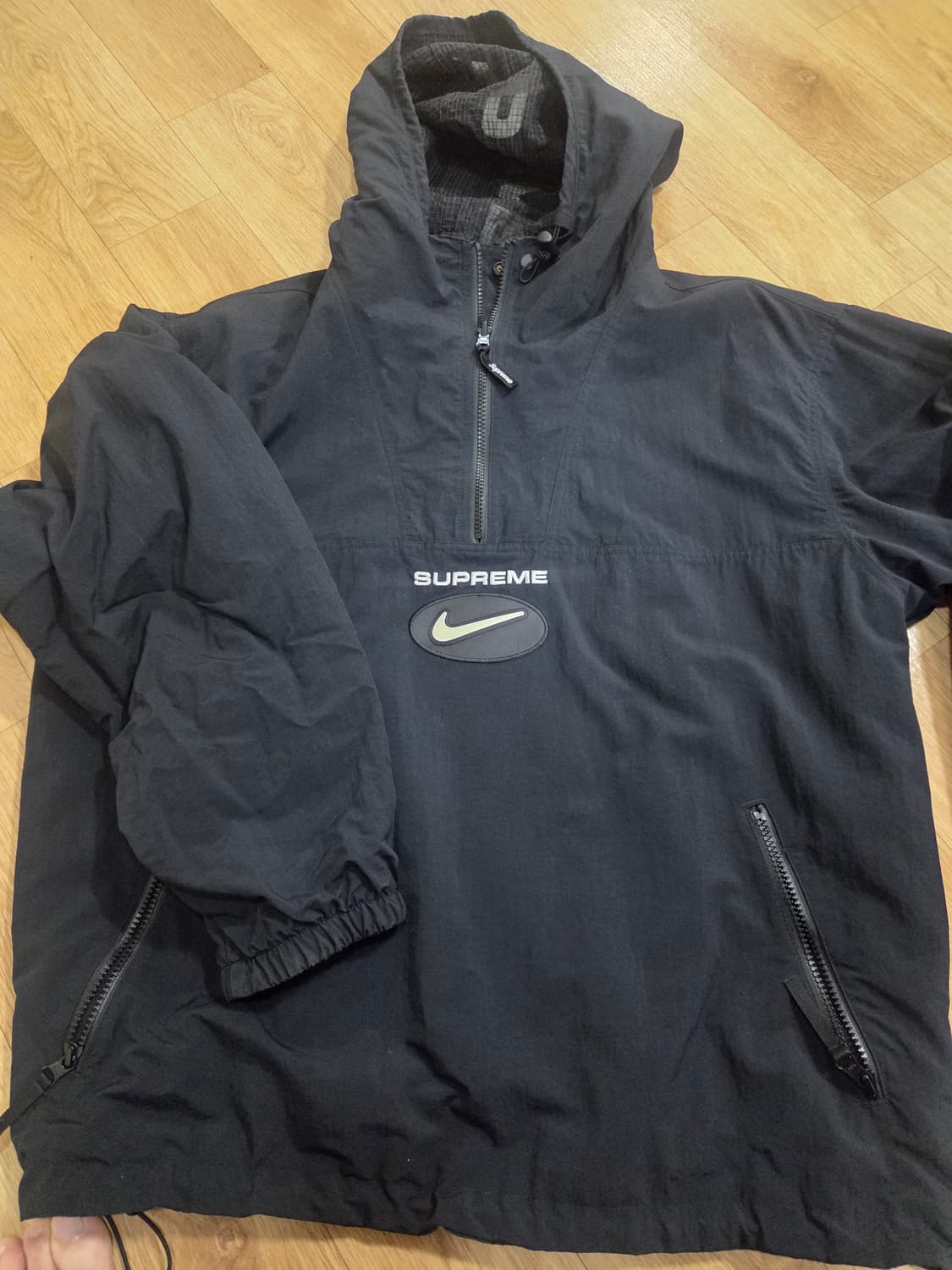 슈프림 x 나이키 쥬얼 리버시블 립스탑 아노락 블랙 - 20FW 상품이미지4