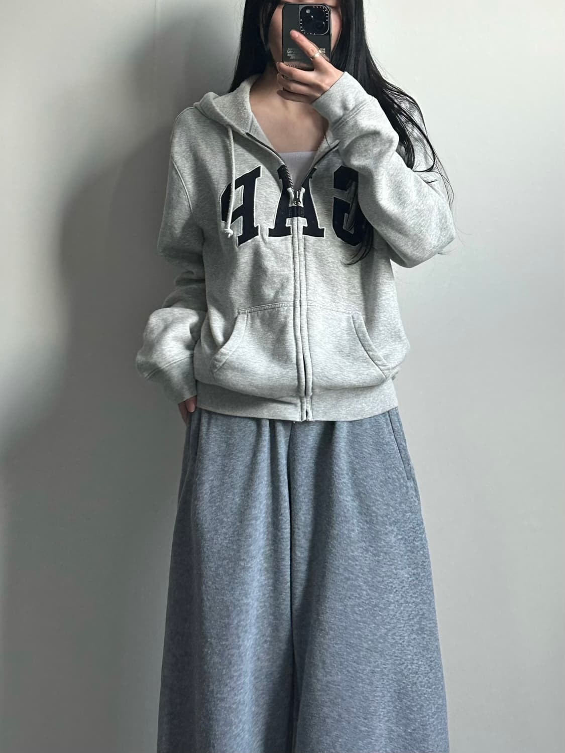 Gap 갭 그레이 후드집업 상품이미지1