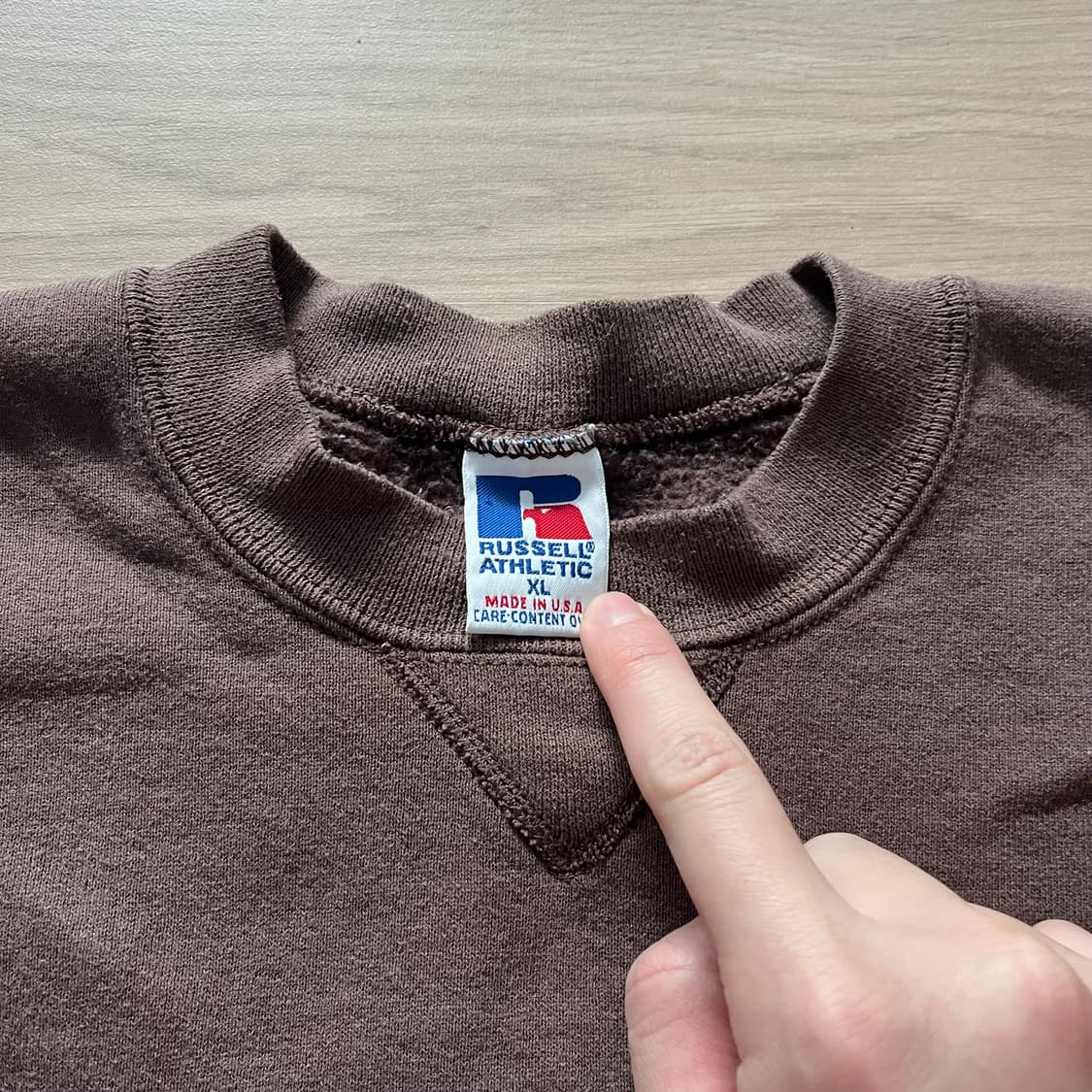 [XL] 90s 빈티지 러셀 스웻셔츠 맨투맨 초코브라운 상품이미지2