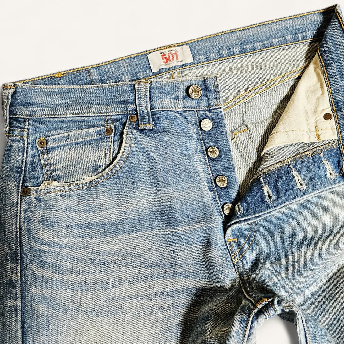 [32X32][리바이스]00's 501®오리지널핏 유즈드 페이딩 데님 상품이미지4