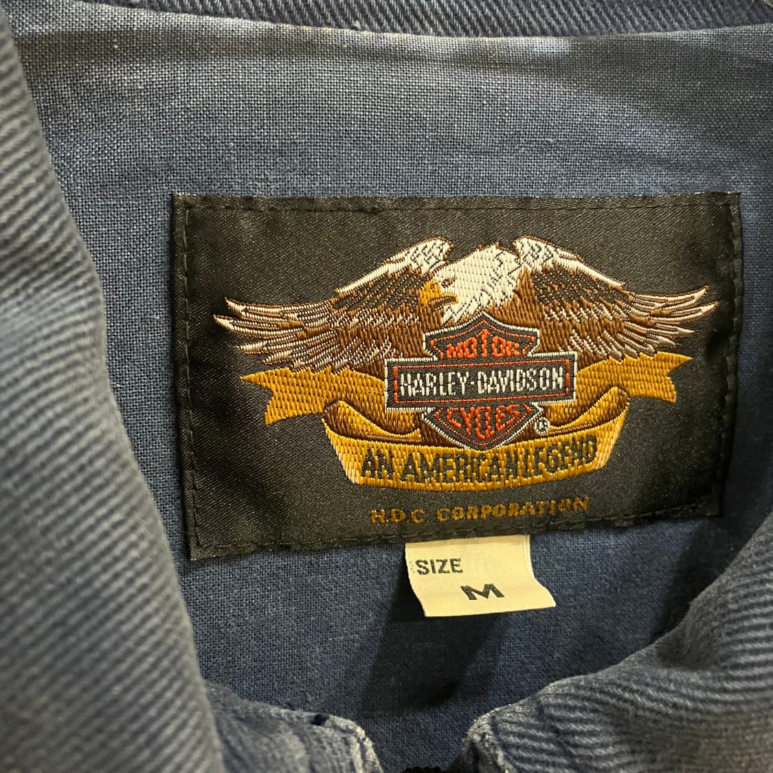 할리데이비슨 블루 코튼 워크 자켓 M 상품이미지2