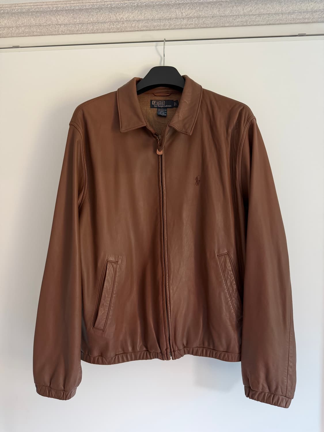 [L] 폴로 맥스웰 가죽 자켓 브라운 상품이미지1
