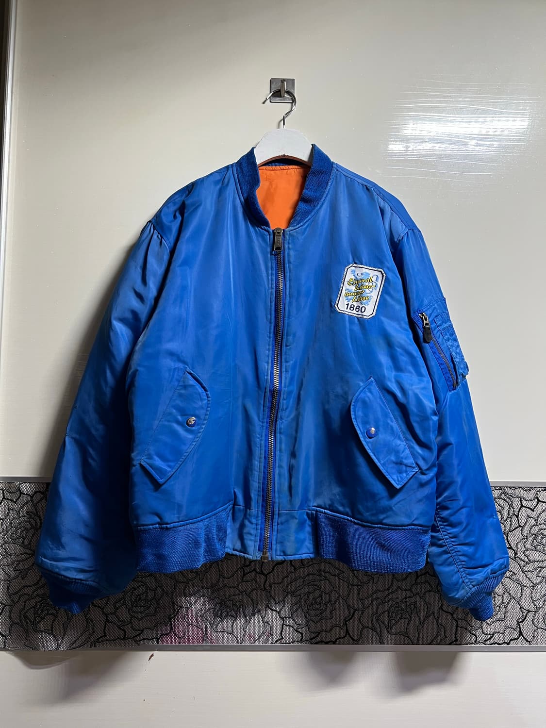 빈티지 블루 패치 MA-1 항공 점퍼 상품이미지1