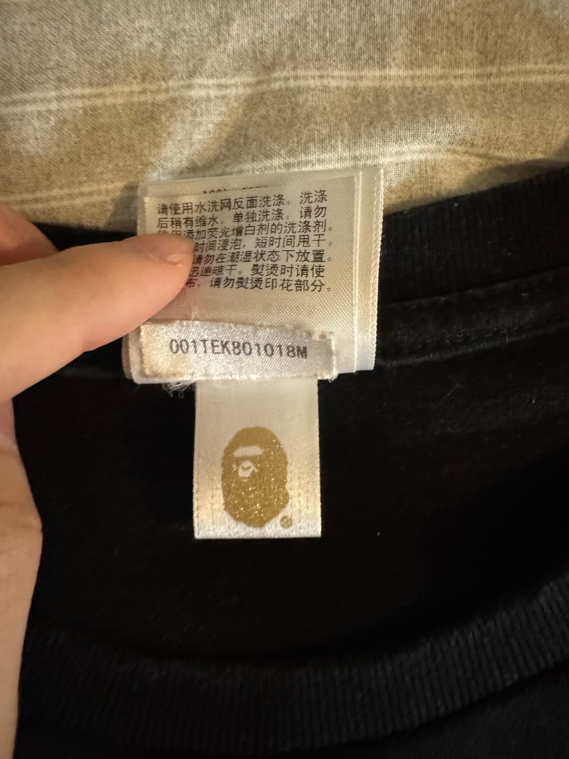 베이프 카모 반팔티 블랙 레드 상품이미지6