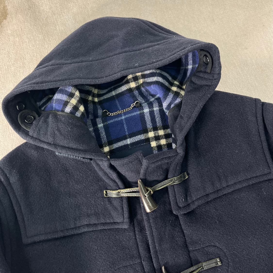 100 버버리 울 후드 떡볶이 코트 상품이미지2