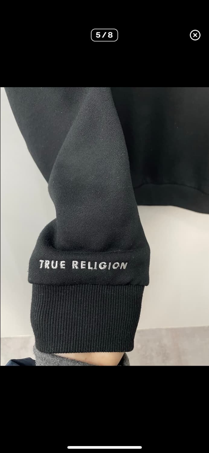 트루릴리젼 로고 블랙 맨투맨 A3395 상품이미지5