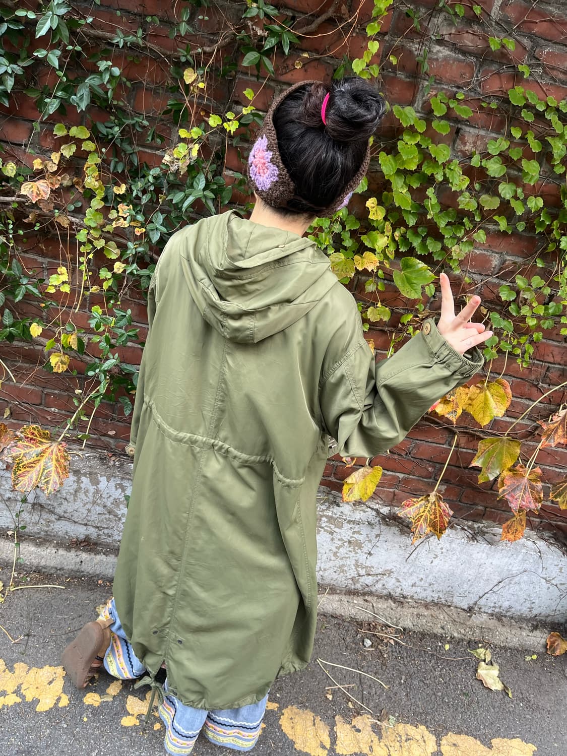Titicaca 그린 카키 롱 후드 야상 상품이미지7