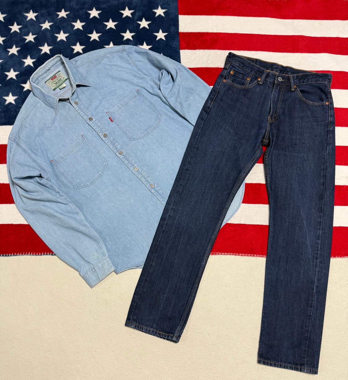 리바이스 연청데님셔츠 Levi’s Denim Shirt [XL] 빈티지 상품이미지10