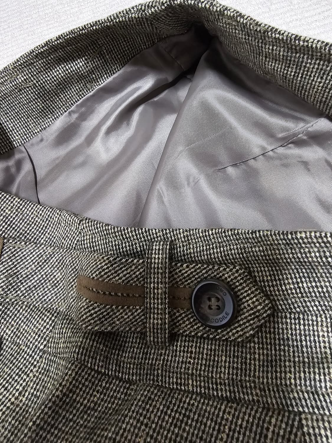 크로커다일 반짝이 그레이체크 7부모바지  27 새거수준  상품이미지4