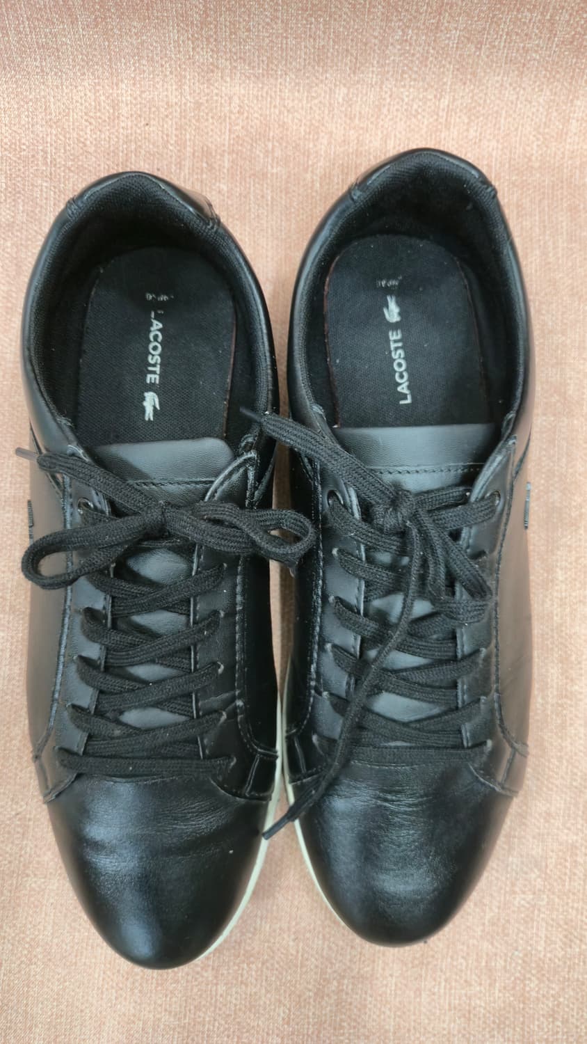 라코스테 265mm-  레이 레이스스니커즈 블랙레더 상품이미지2