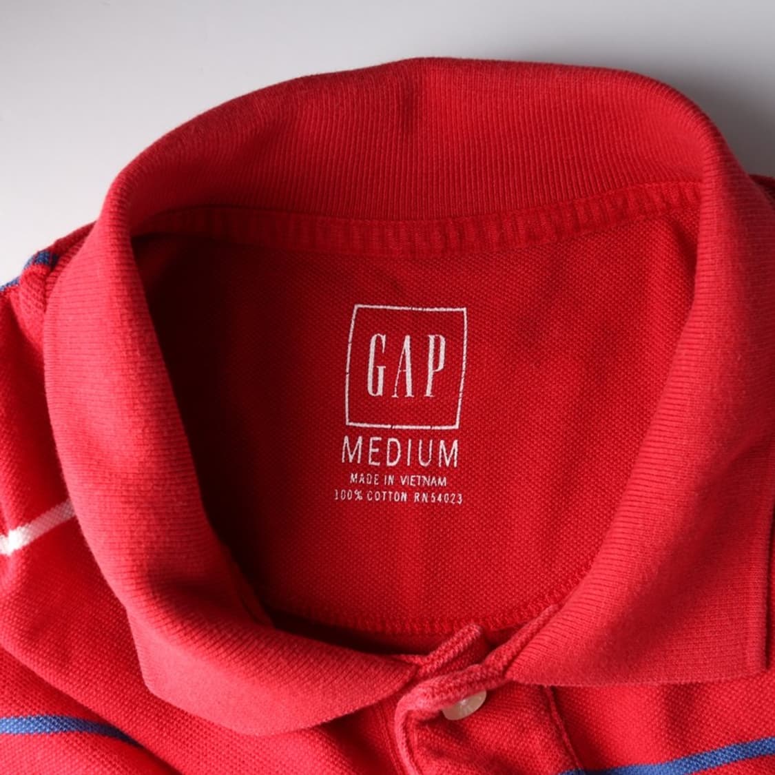 GAP 보더 스트라이프 피케 반팔 카라티 M 상품이미지5