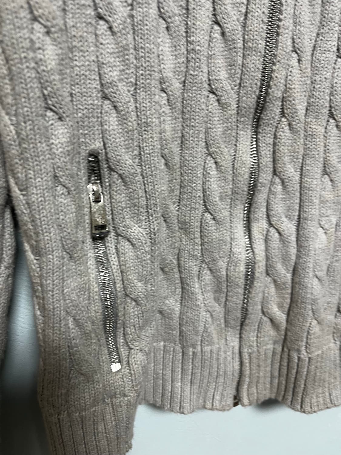 랄프로렌 꽈배기 니트 집업 상품이미지3