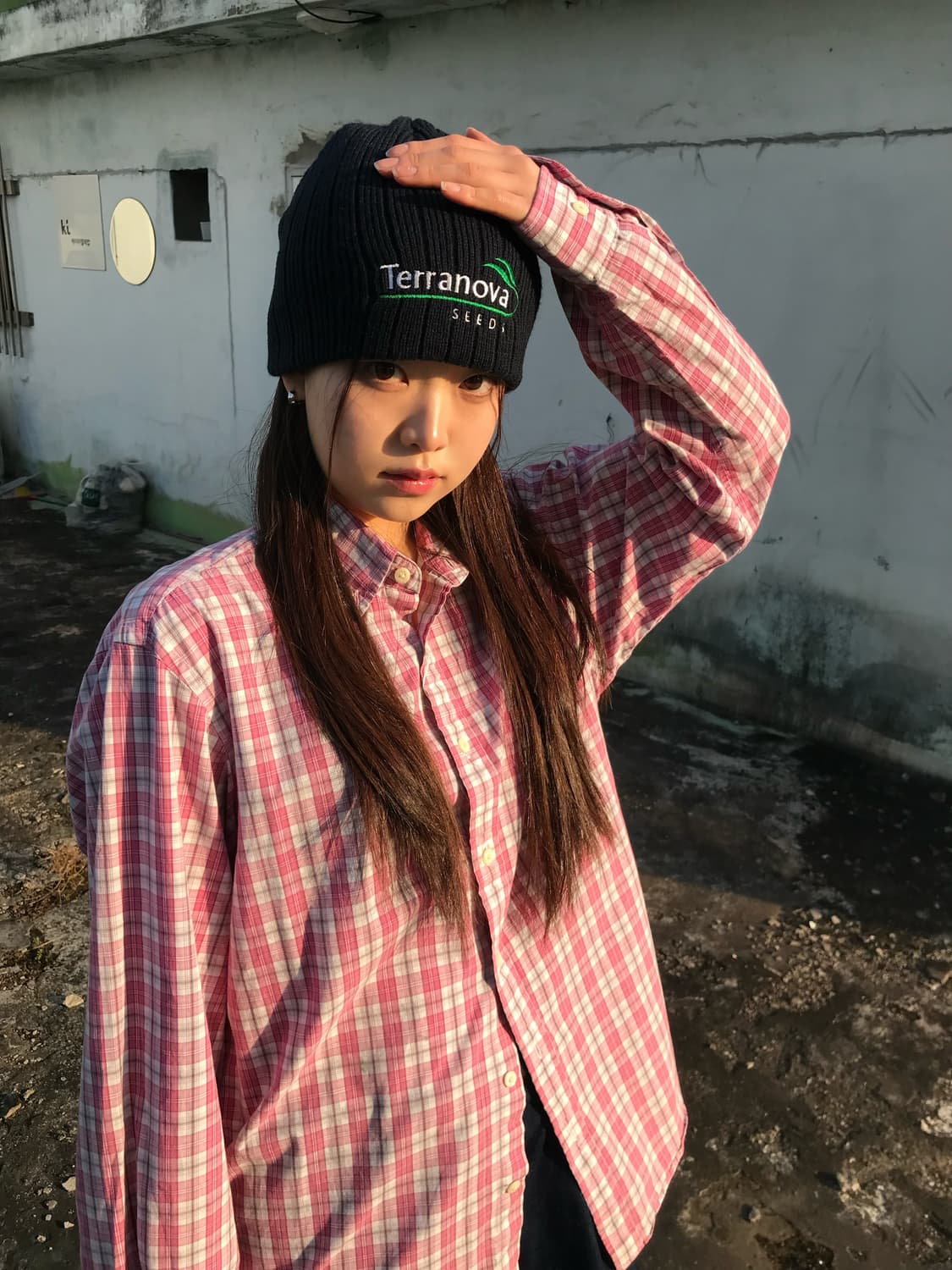 딸기우유 체크 셔츠 상품이미지6