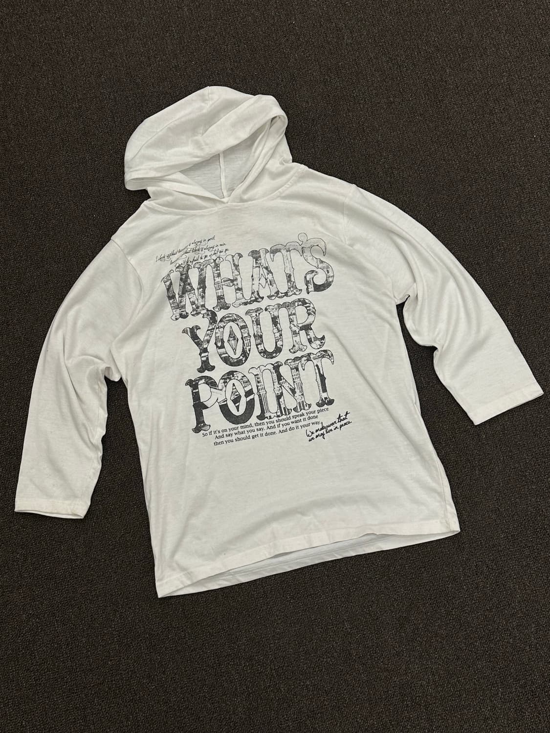 M)Naver too late 빈티지 여성 레터링 후디 상품이미지1