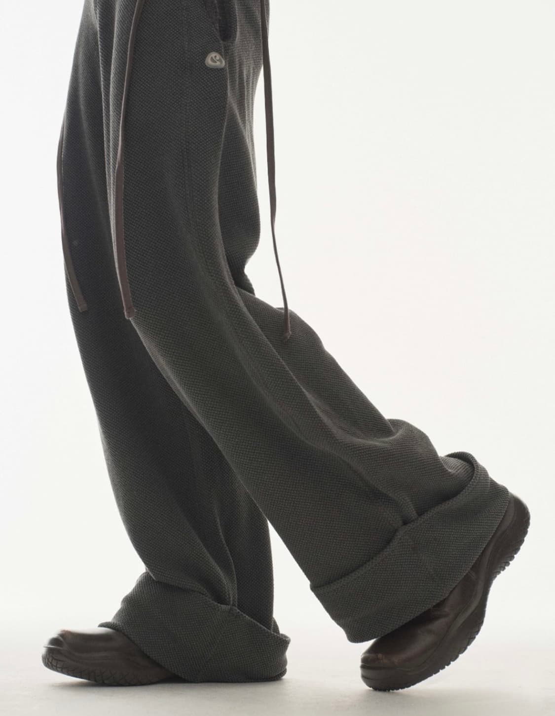 ribbed band pants charcoal 상품이미지3