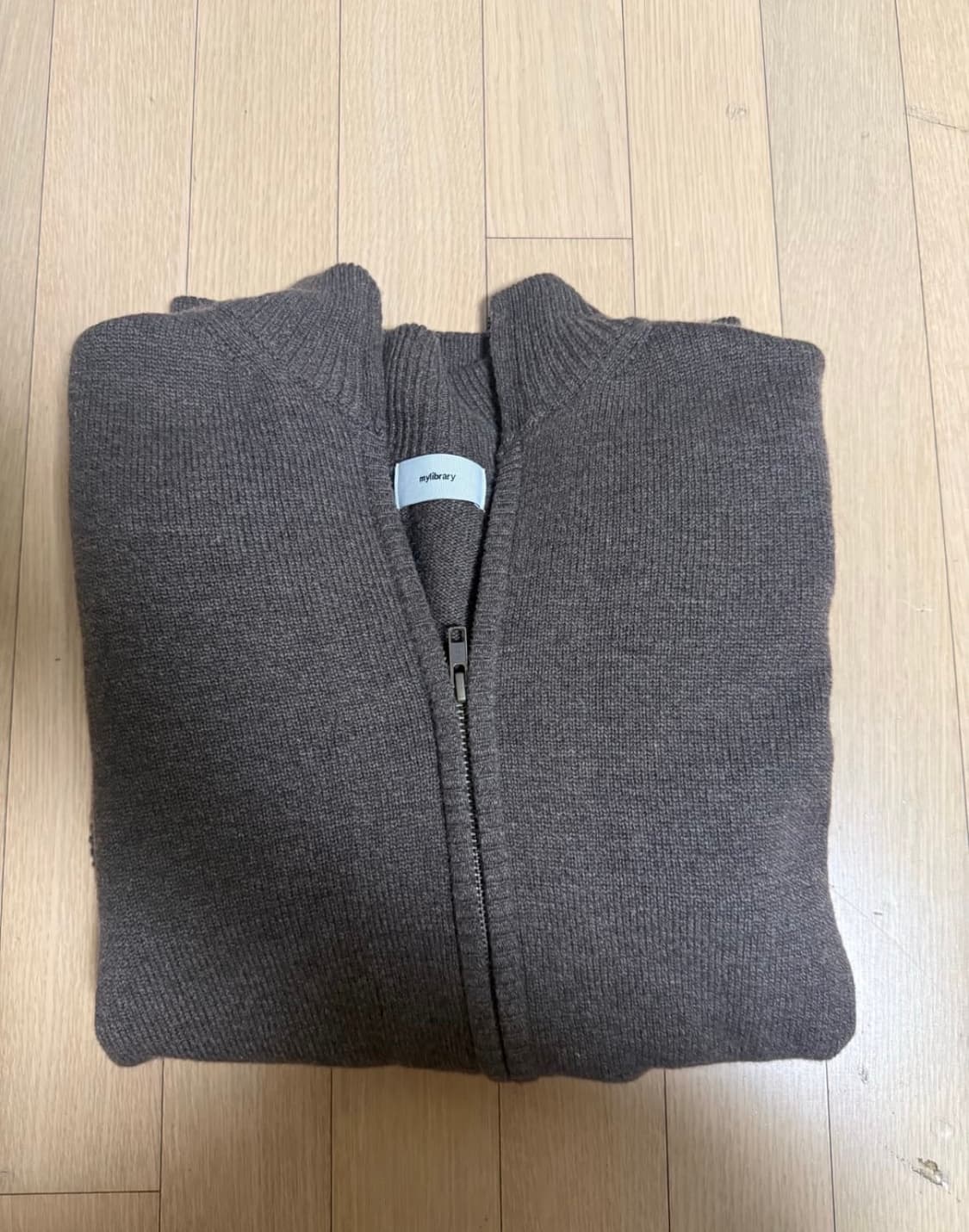 마이라이브러리 124 니트자켓 브라운 M 상품이미지2