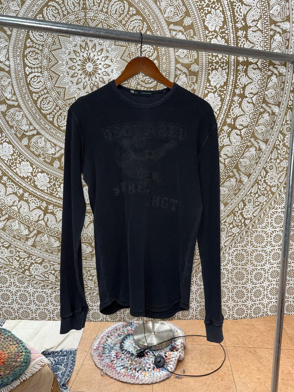 디스퀘어드 프린팅 와플 긴팔 롱슬리브  상품이미지3