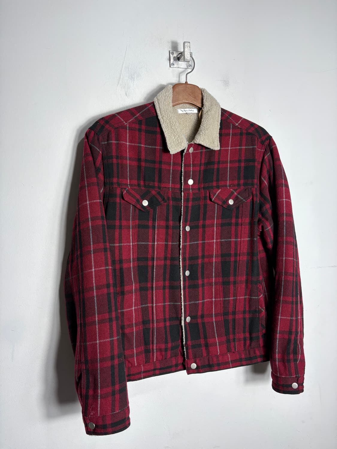 시어링 카라 타탄 체크 자켓 상품이미지2