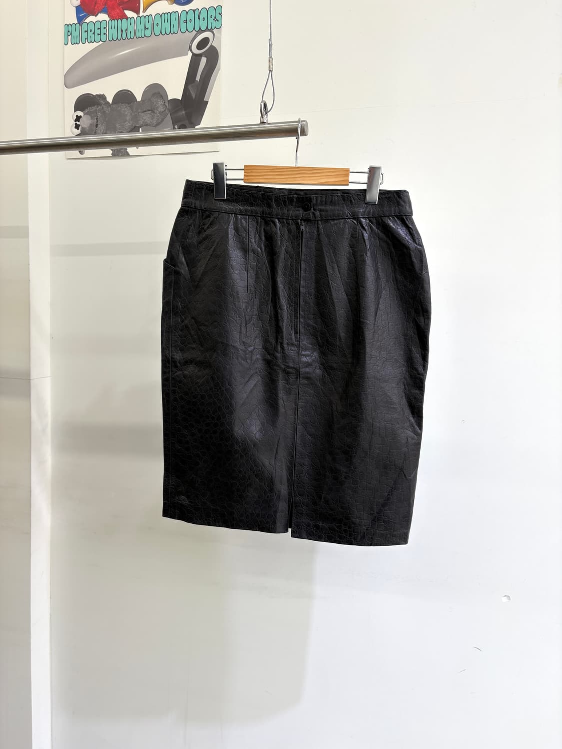 VINTAGE (Made in France) 레더스커트 상품이미지1