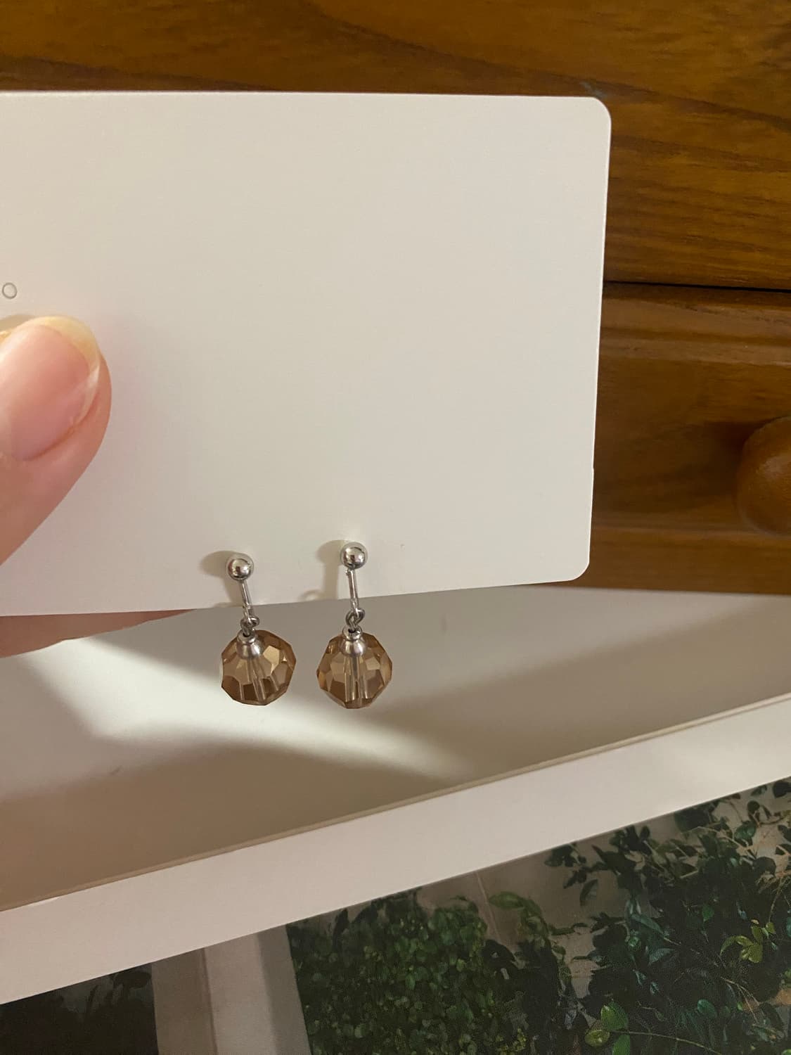 골드브라운 크리스탈 귀걸이 상품이미지4