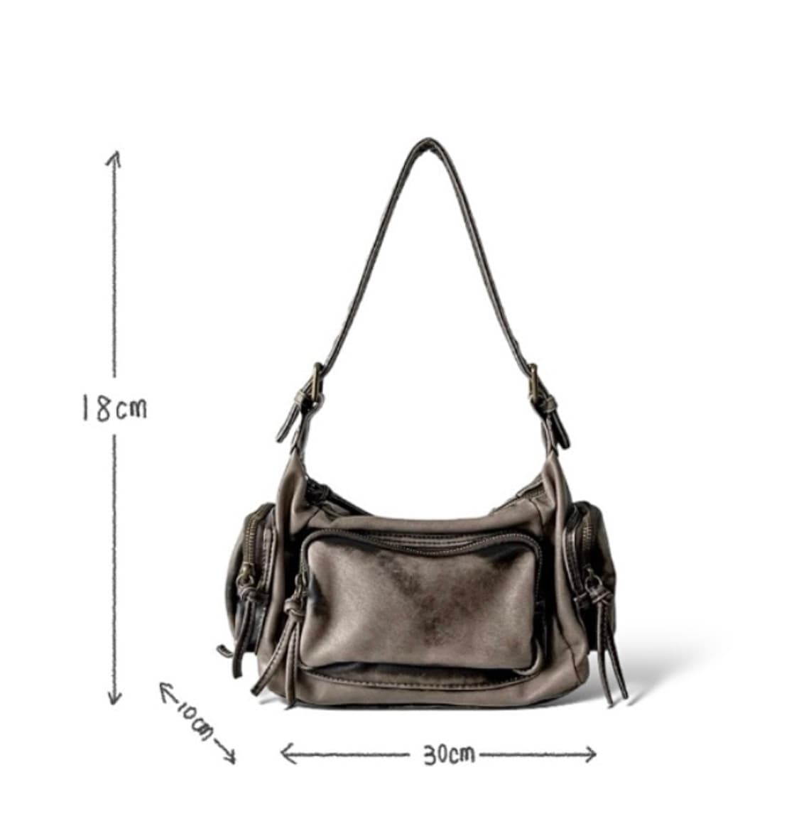 Y2K 빈티지 레더 백 상품이미지3