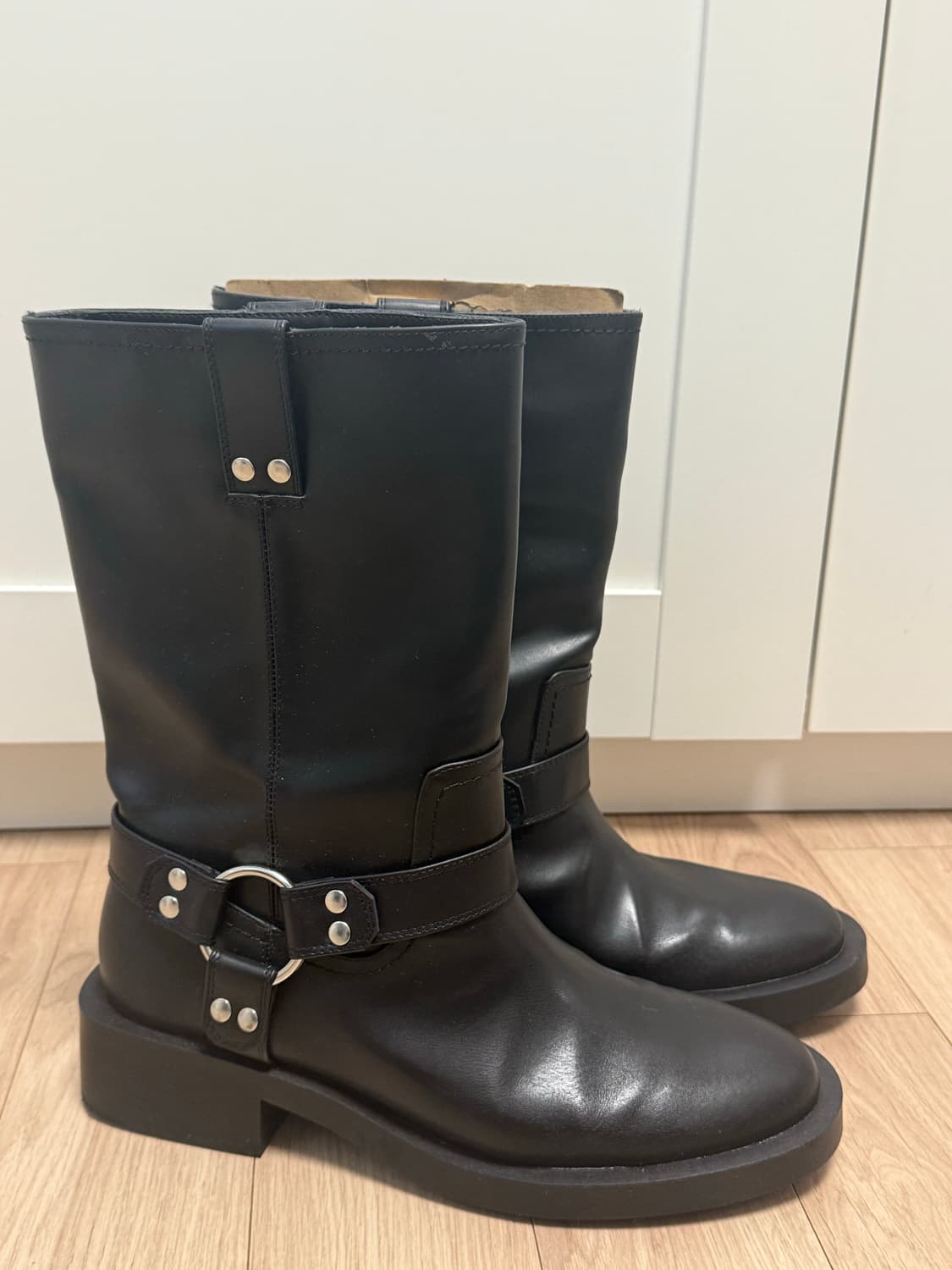 자라 플랫바이커 앵클 부츠 상품이미지5