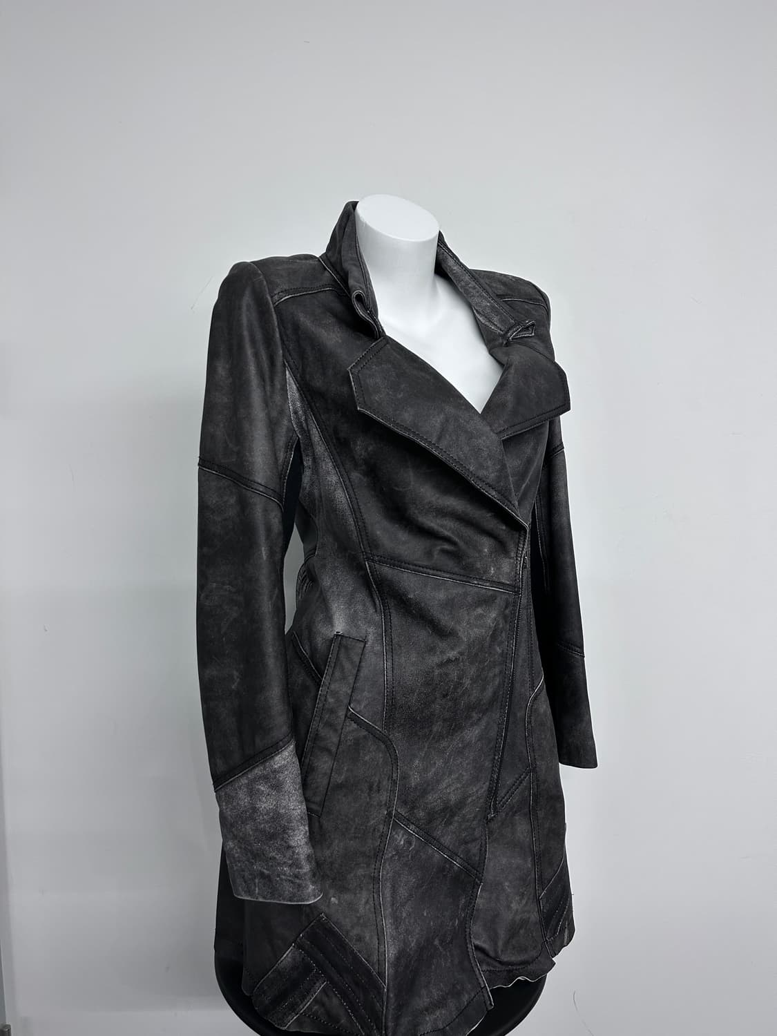 워싱 램스킨 아티저널 코트 상품이미지4