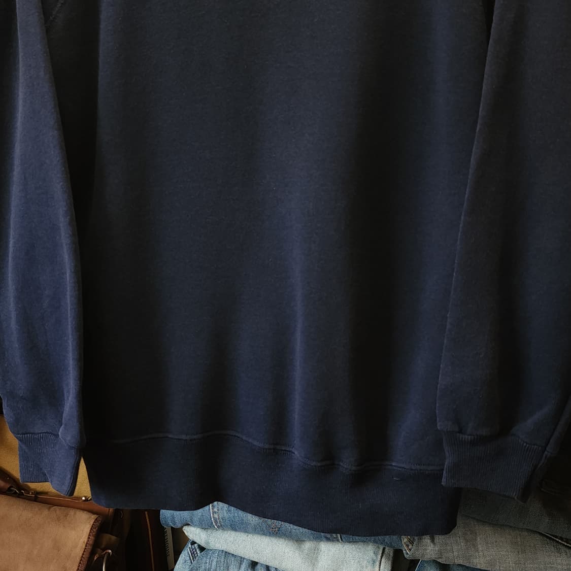 90s 헤인즈 빈티지 스웻셔츠 플레인 스웻셔츠 블루 그레이 m 상품이미지6