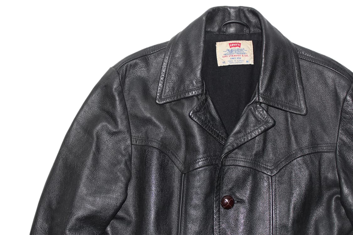 1980s Levis 리바이스 웨스턴 레더 카코트 상품이미지5