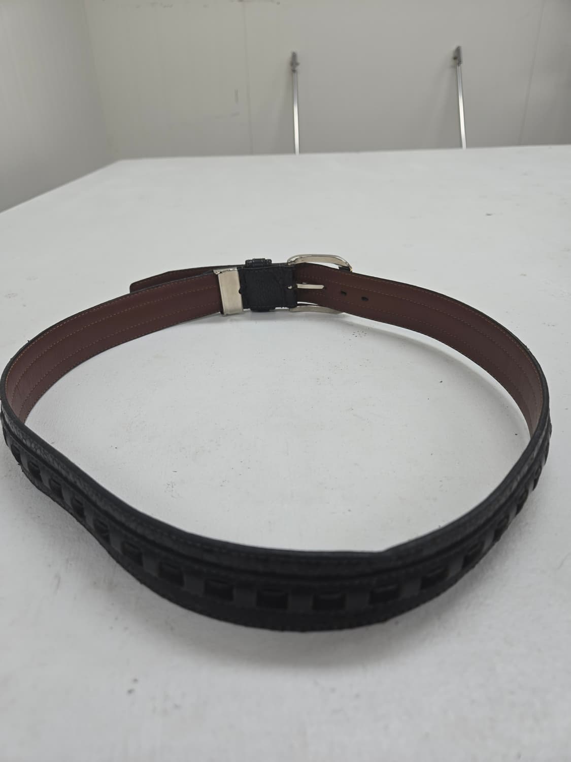 레오나드 블랙 가죽 벨트 상품이미지2