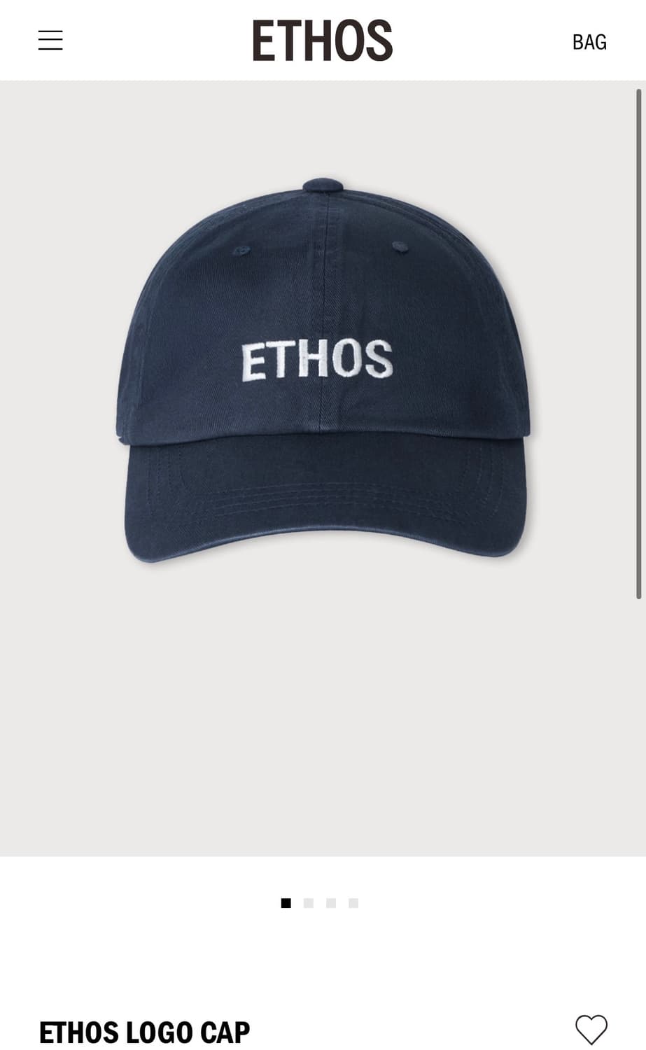 에토스 로고 모자 상품이미지1