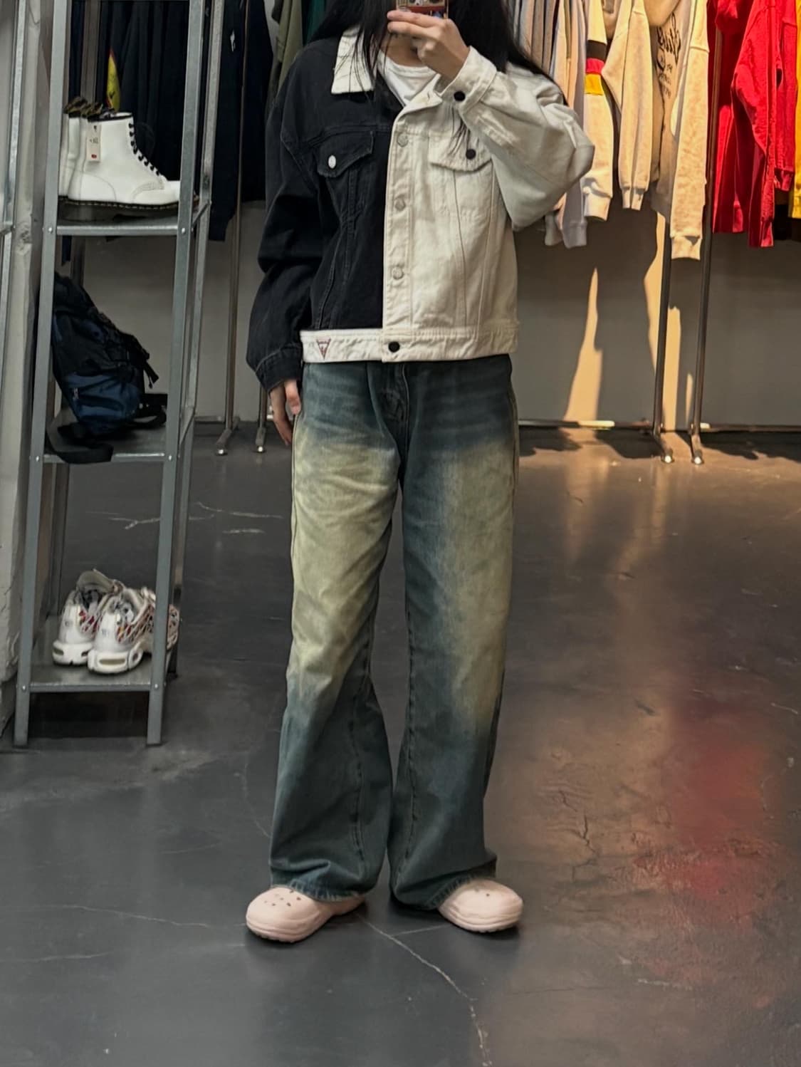 게스 투톤 데님 자켓 A3059 상품이미지1