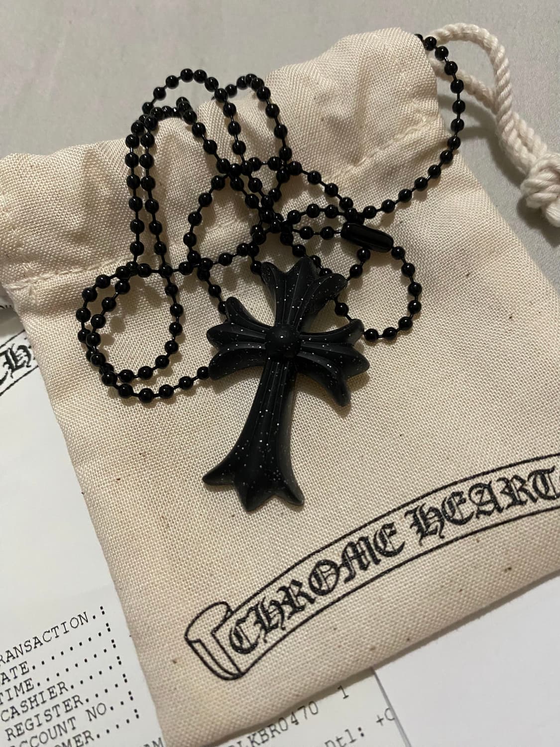 [OS] 크롬하츠 실리크롬 CH 크로스 볼체인 목걸이 2025 매트 블랙 상품이미지1